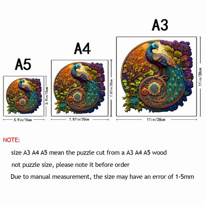 Wooden Peacock Puzzle